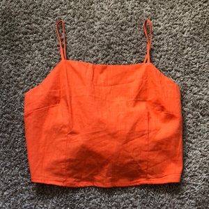 Orange crop top